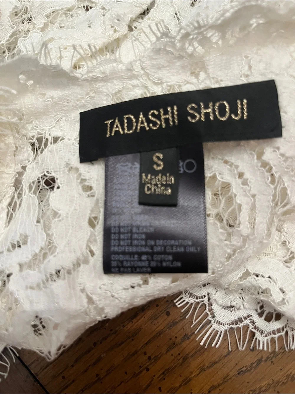Tadashi Shoji lace crop top, size small - Picture 9 of 11
